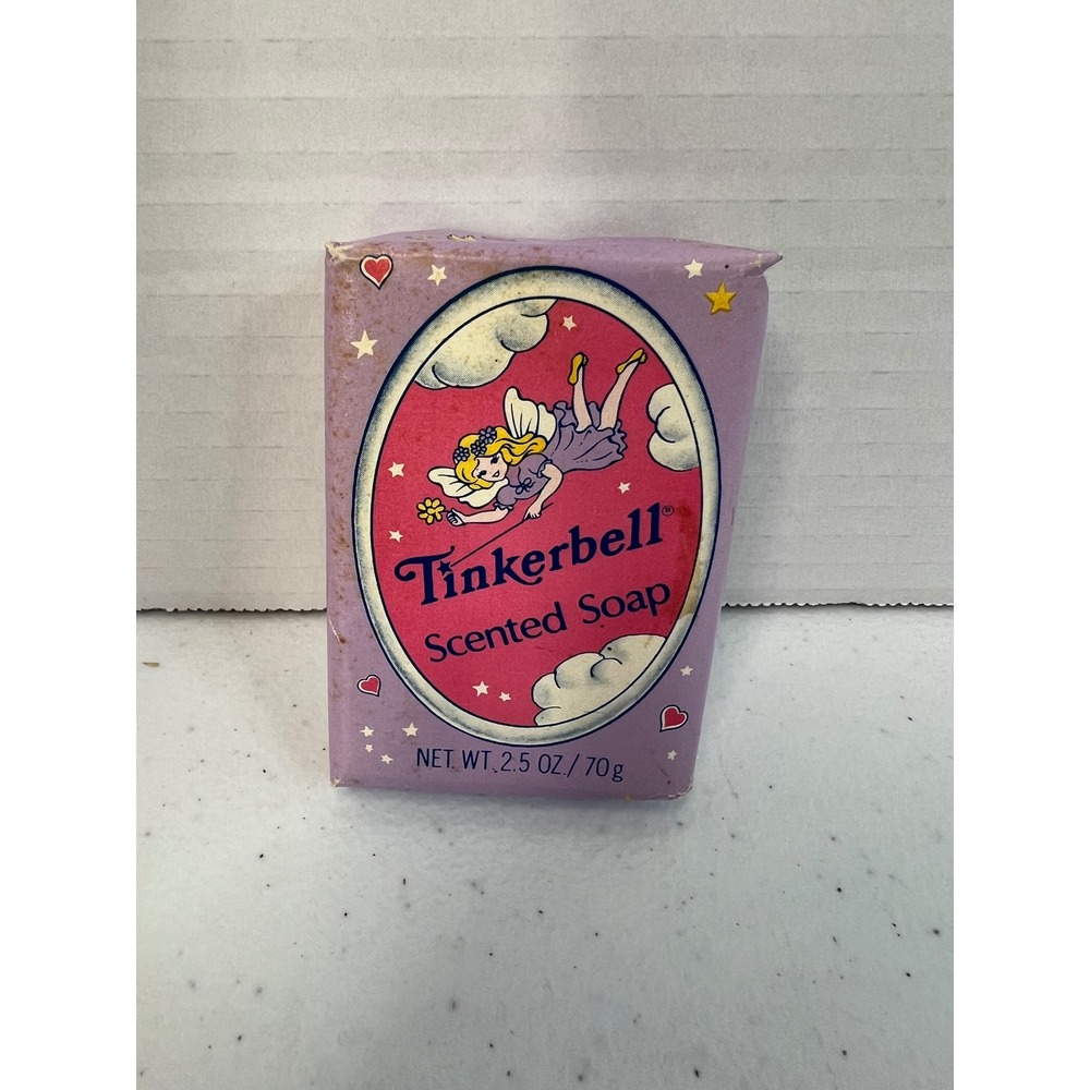 Vintage Tinkerbell Scented Soap Tom Fields 2.5 oz Purple Fairy USA Made Retro